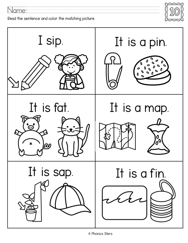 Read and Match Worksheet